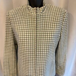 Norton McNaughton Women's Gray and Cream Blazer